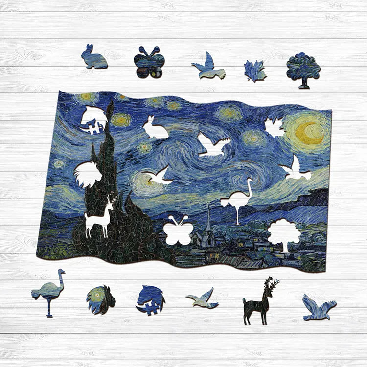 Van Gogh Starry Night Wooden Jigsaw Puzzle