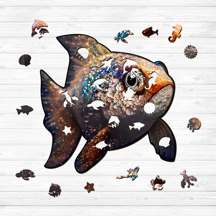 Glittery Amazing Fish Wooden Jigsaw Puzzle