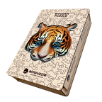 Brave Eyed Tiger Wooden Jigsaw Puzzle