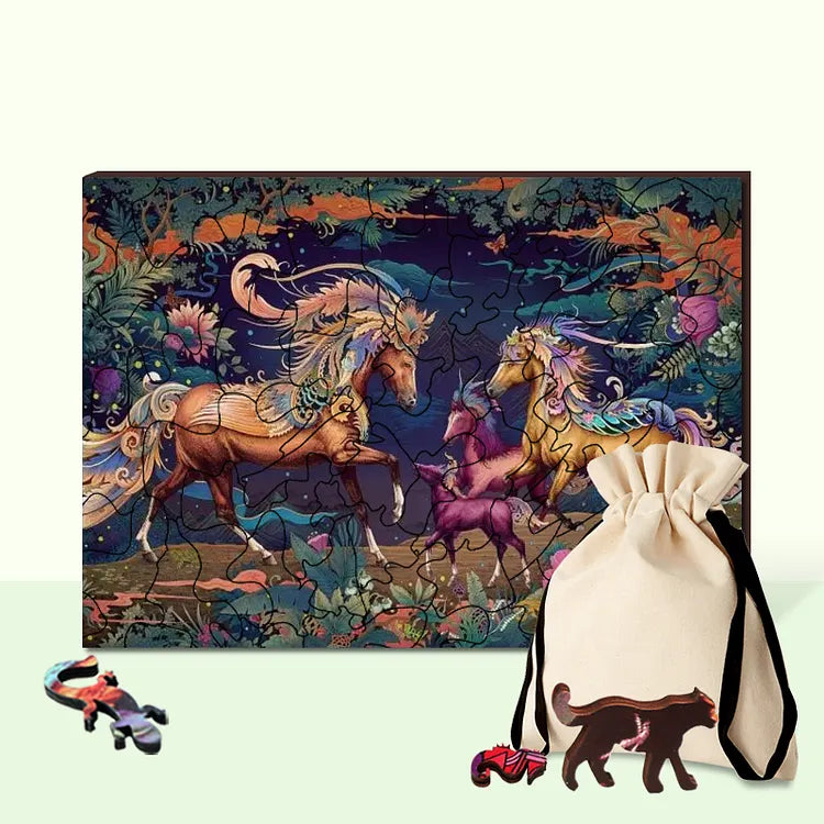 Flying Horse Wooden Jigsaw Puzzle