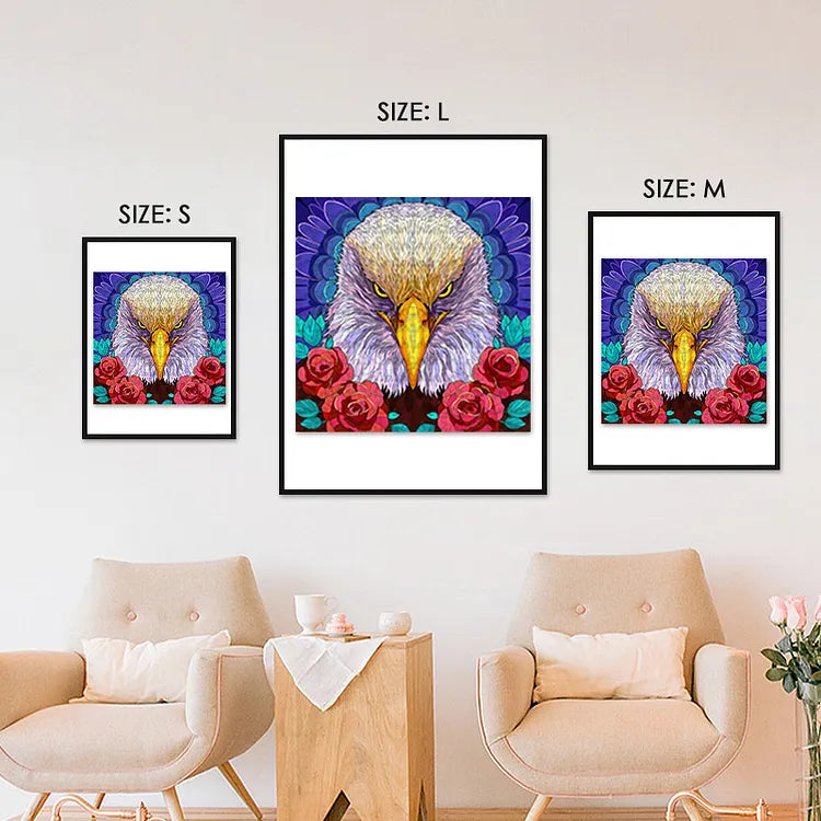 Flower Eagle Wooden Jigsaw Puzzle