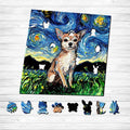 Van Gogh Chihuahua Wooden Jigsaw Puzzle