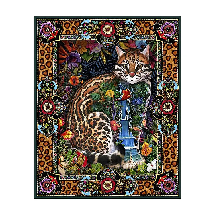 Leopard Cat Wooden Jigsaw Puzzle