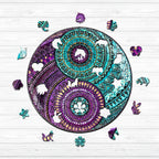 Yin Yang Mandala Wooden Jigsaw Puzzle