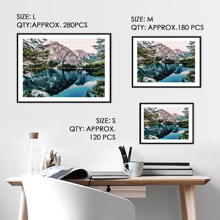 mountain lake Wooden Jigsaw Puzzle