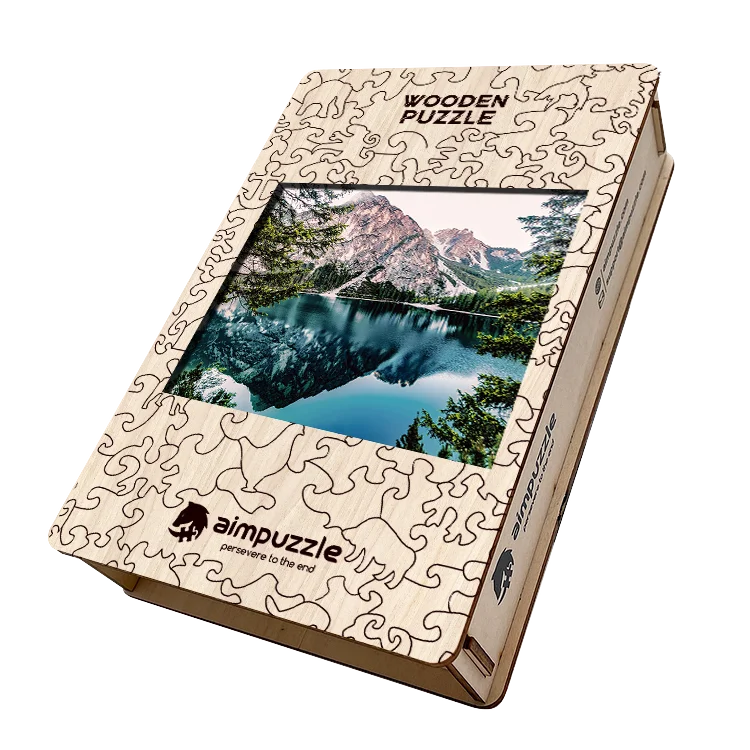 mountain lake Wooden Jigsaw Puzzle
