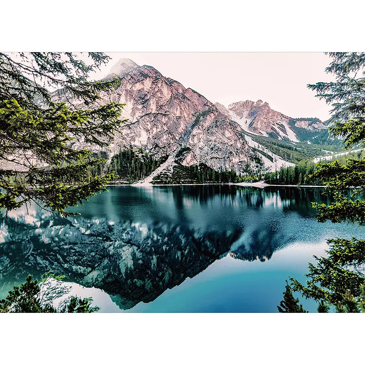 mountain lake Wooden Jigsaw Puzzle