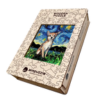 Van Gogh Chihuahua Wooden Jigsaw Puzzle