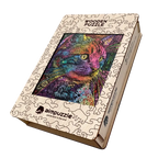 Colorful Cat Wooden Jigsaw Puzzle