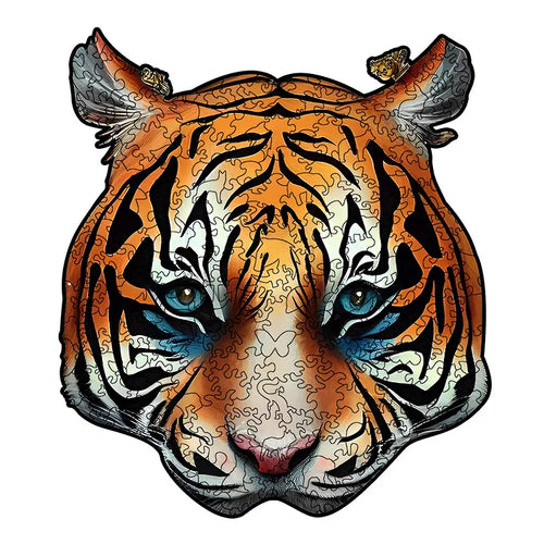 Brave Eyed Tiger Wooden Jigsaw Puzzle