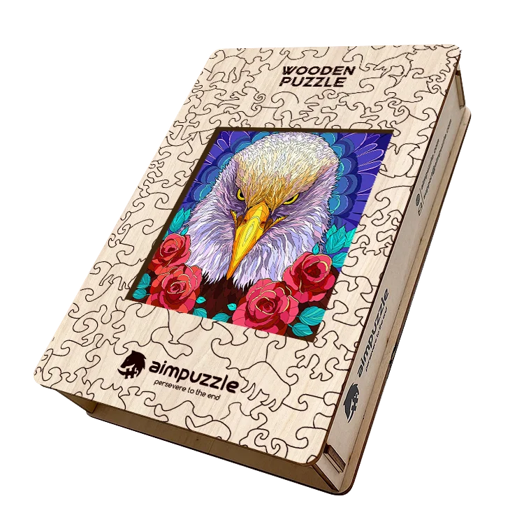 Flower Eagle Wooden Jigsaw Puzzle